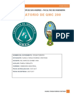 Cromatografia Informe QMC 200