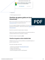 Planilhas de Gastos Grátis em Excel (Download) : Formatos