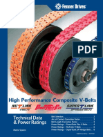 High Performance Composite V-Belts: Technical Data & Power Ratings