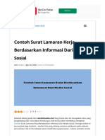 Contoh Surat Lamaran Pekerjaan Dari Media Sosial