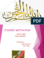Student Motivation B.Ed 11⁄2 Year Course