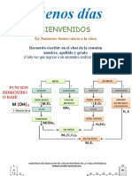 Clase 3. HIDROXIDOS, ACIDOS Y SALES