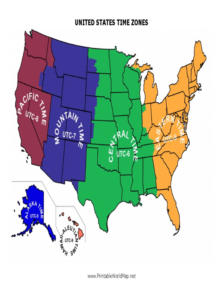 time zones map usa 2 pdf