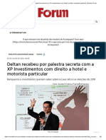 Deltan Recebeu Por Palestra Secreta Com A XP Investimentos Com Direito A Hotel e Motorista Particular - Revista Fórum