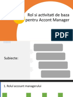 Rol Si Activitati de Baza Pentru Accont Manager