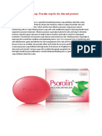 Psorolin Soap For Dry Skin and Psoriasis