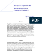 Martinez Migueles, Miguel - Criterios Para La Superación Del Debate Metodológico Cuantitativo Cualitativo