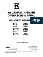 Hydraulic Hammer Operators Manual: GH Series Hammers