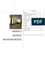 Grade 6 Science Revision Notes