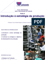 Aula 4 - Estratégia Da Produção - Prof. Cícero Borges