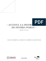 Accesul La Informatiile de Interes Public. Ghid Practic