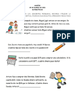 Actividades de La Semana Del 08 Al 12 de Marzo de 2021