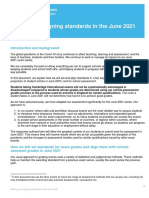 Setting and Aligning Standards in The June 2021 Series