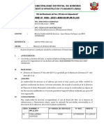 INFORME #008 - 2021-MDHGIPURRWTQ Remmito Conformidad de Servicios Correspondiente Al Mes de Enero 2021.