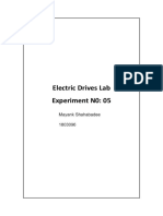 Electric Drives Lab Experiment N0: 05 Rishav Bhagat 1803144