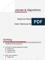 Data Structures & Algorithms: Resource Person: Zafar Mehmood Khattak