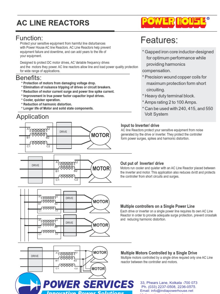 AC Line Reactor | PDF | Power Inverter | Alternating Current