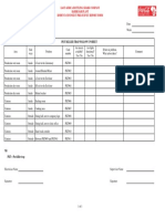 Pest Killer Trap Follow Up Sheet