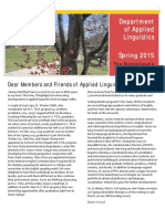 APLNG Newsletter Highlights Developments in Applied Linguistics Programs
