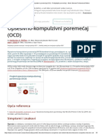 Opsesivno-Kompulzivni Poremećaj (OCD) - Psihijatrijski Poremećaji - Merck Manuals Professional Edition