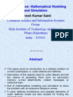 Cyber Defense: Mathematical Modeling and Simulation: Dinesh Kumar Saini