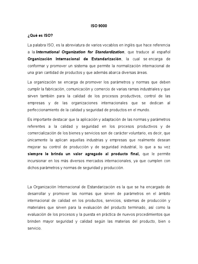Fundamentos de ISO 9000 y Calidad | PDF | Gestión de la calidad ...