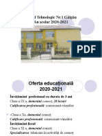 Liceul Galgau Oferta Educationala 2020