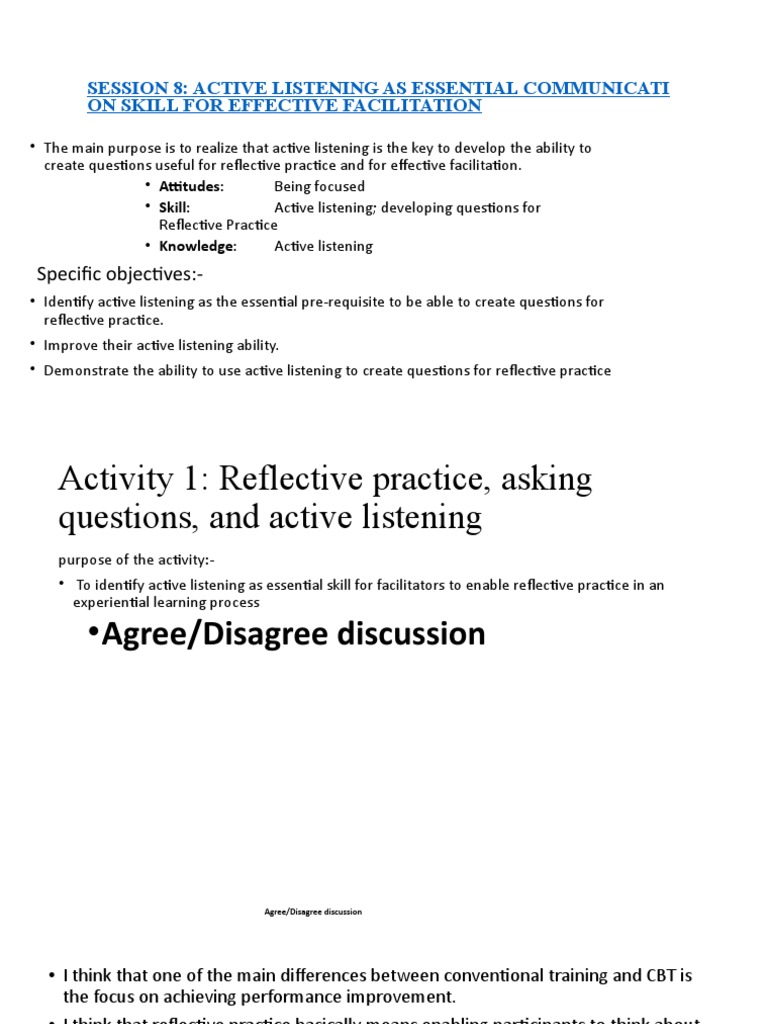 Session 8 Active Listening As Essential Communication Skill For ...