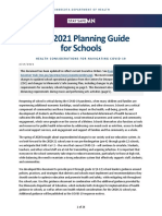 2020-2021 Planning Guide For Schools: Health Considerations For Navigating Covid-19