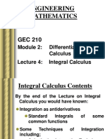 Engineering Mathematics: Differential & Integral Calculus Integral Calculus