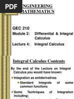 Engineering Mathematics: Differential & Integral Calculus Integral Calculus