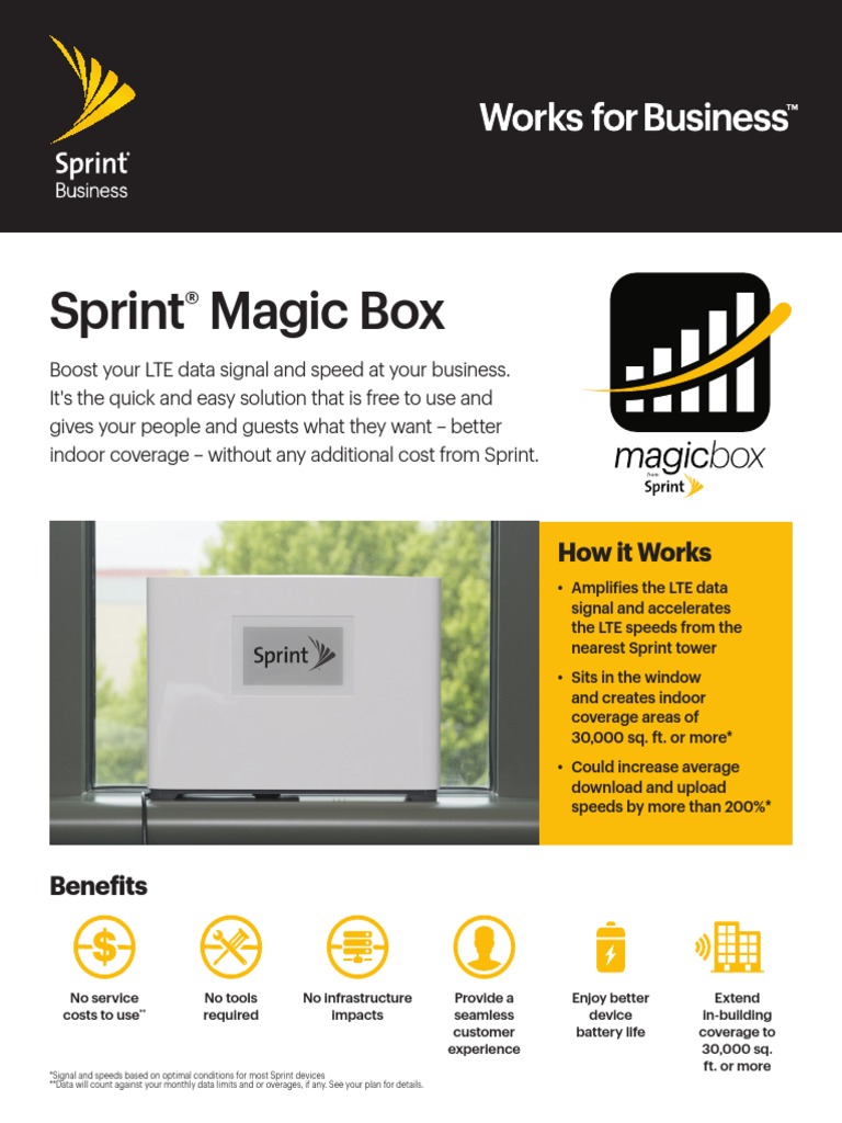 Sprint Magic Box How It Works PDF Sprint Corporation Lte