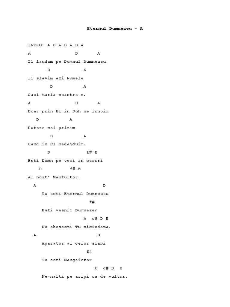 Eternul Dumnezeu - A | PDF