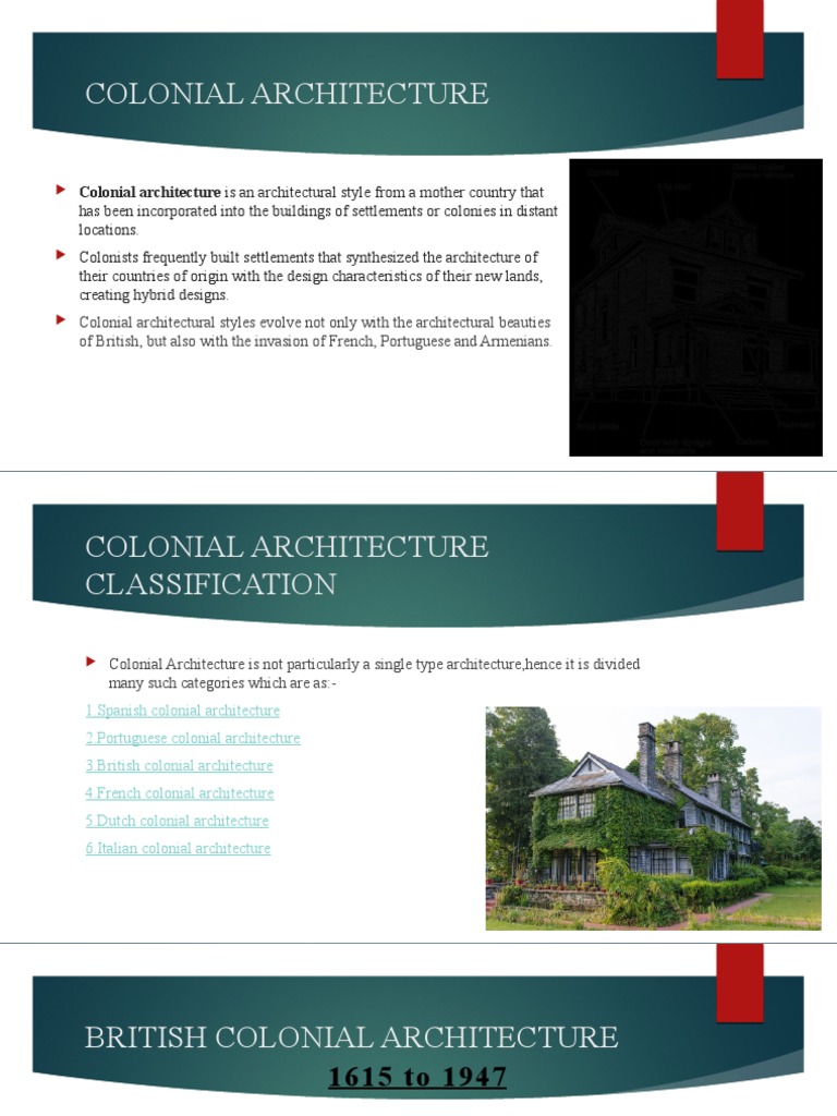 Overview of Colonial Architecture Styles | PDF | Architectural Elements ...
