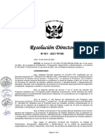 RD 001-2021-TP-DE - Modalidad de Intervencion Del Programa PDF