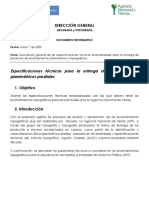 Especificaciones Técnicas Para La Entrega de Levantamientos en La ANT