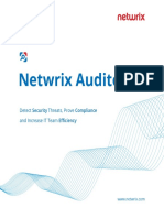 Netwrix Auditor: Security Threats, Prove Compliance E Ciency