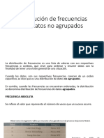 Distribución de Frecuencias Con Datos No Agrupados