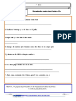 Remettre 7 Phrases Dans Lordre N 11 Fiche Pedagogique - 130344