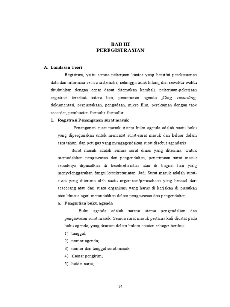 Proses Registrasi Surat Masuk dan SKTM | PDF