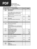 Tender BOQ - Architectural & Structural Works - Building 1