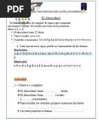 Tema #1: El Abecedario (Comunicación / 2do Grado) | PDF