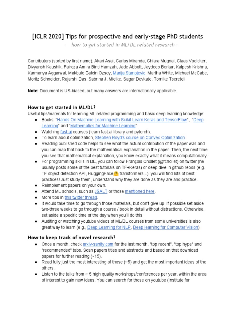Getting Started in Machine Learning Research: A Comprehensive Guide for ...