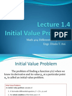 Lecture 1.4 Initial Value Problems