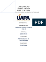 Tarea #6, Administracion de Operaciones