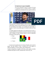 La Promesa de Lionel Messi Si Gana El Mundial GABRIEL BASTIDAS 10-04