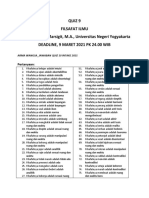 Quiz 9 Filsafat Ilmu Dosen: Prof. DR Marsigit, M.A., Universitas Negeri Yogyakarta Deadline, 9 Maret 2021 PK 24.00 Wib