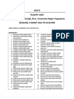 Quiz 8 Filsafat Ilmu Dosen: Prof. DR Marsigit, M.A., Universitas Negeri Yogyakarta Deadline, 9 Maret 2021 PK 24.00 Wib