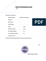 Surat Keterangan Lahir Yuni Medan