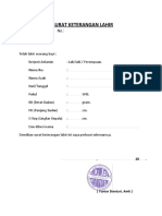 SURAT KETERANGAN LAHIR YUNI Untuk Dwiky